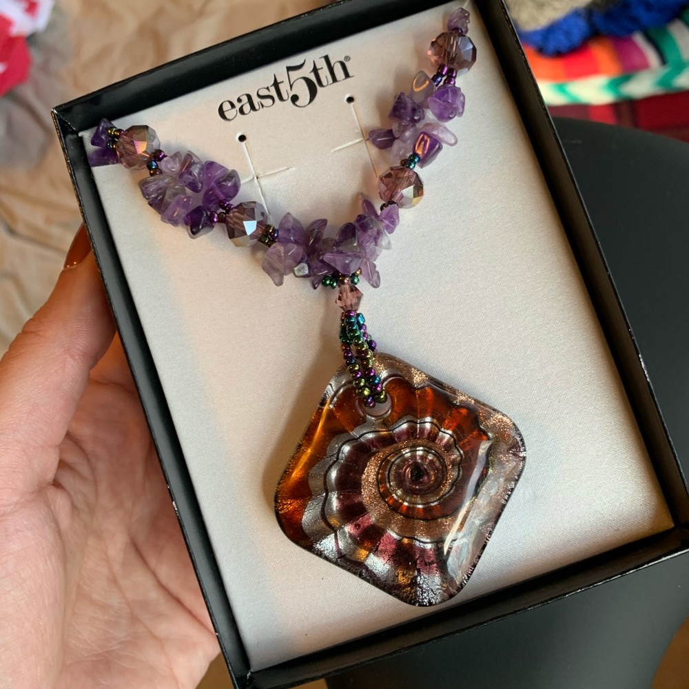 NIB Glass Beaded Necklace